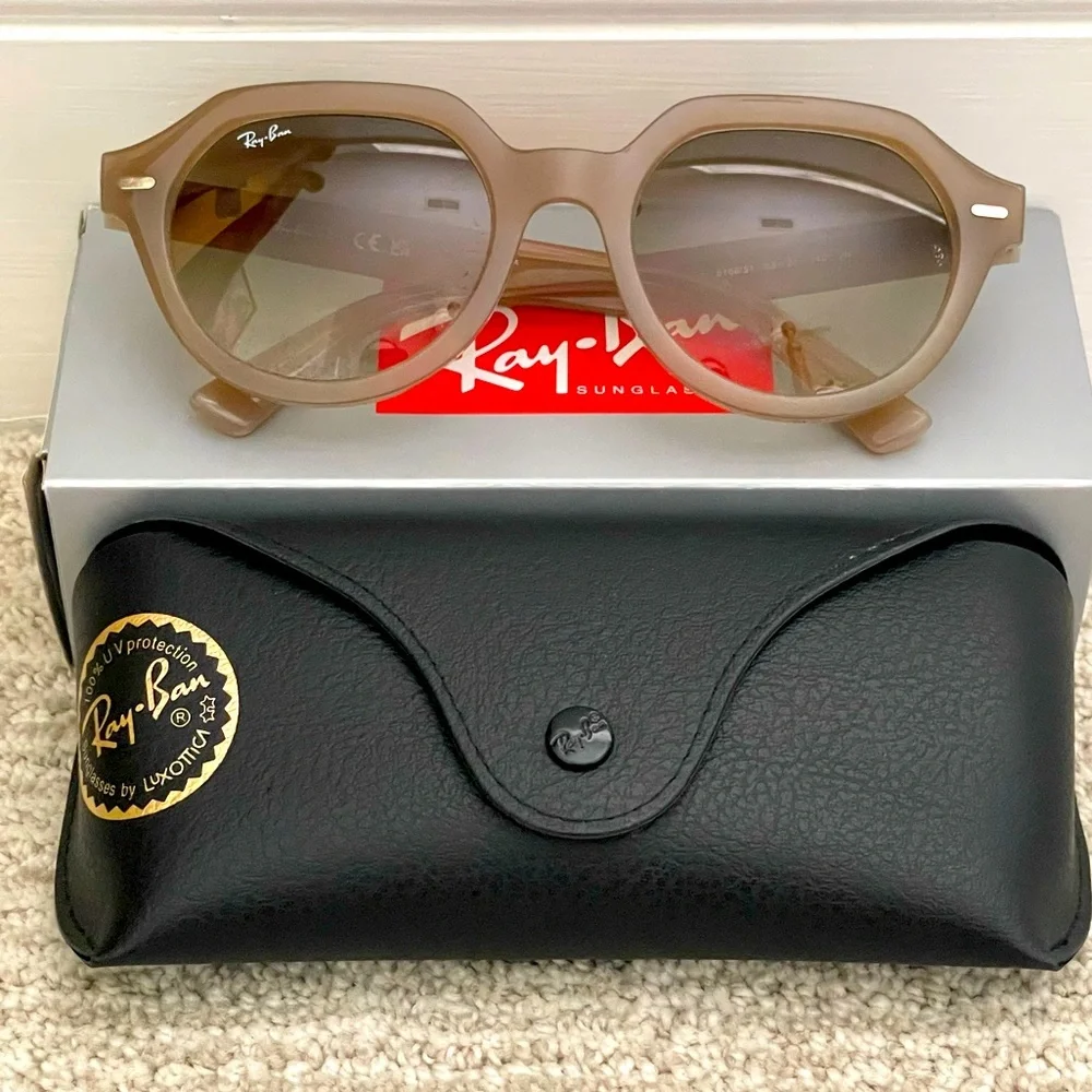 Ray Ban Gina Sunglasses RB4399 Tortledove Clear Gradient Brown BRAND NEW W/ BOX - Picture 1 of 9